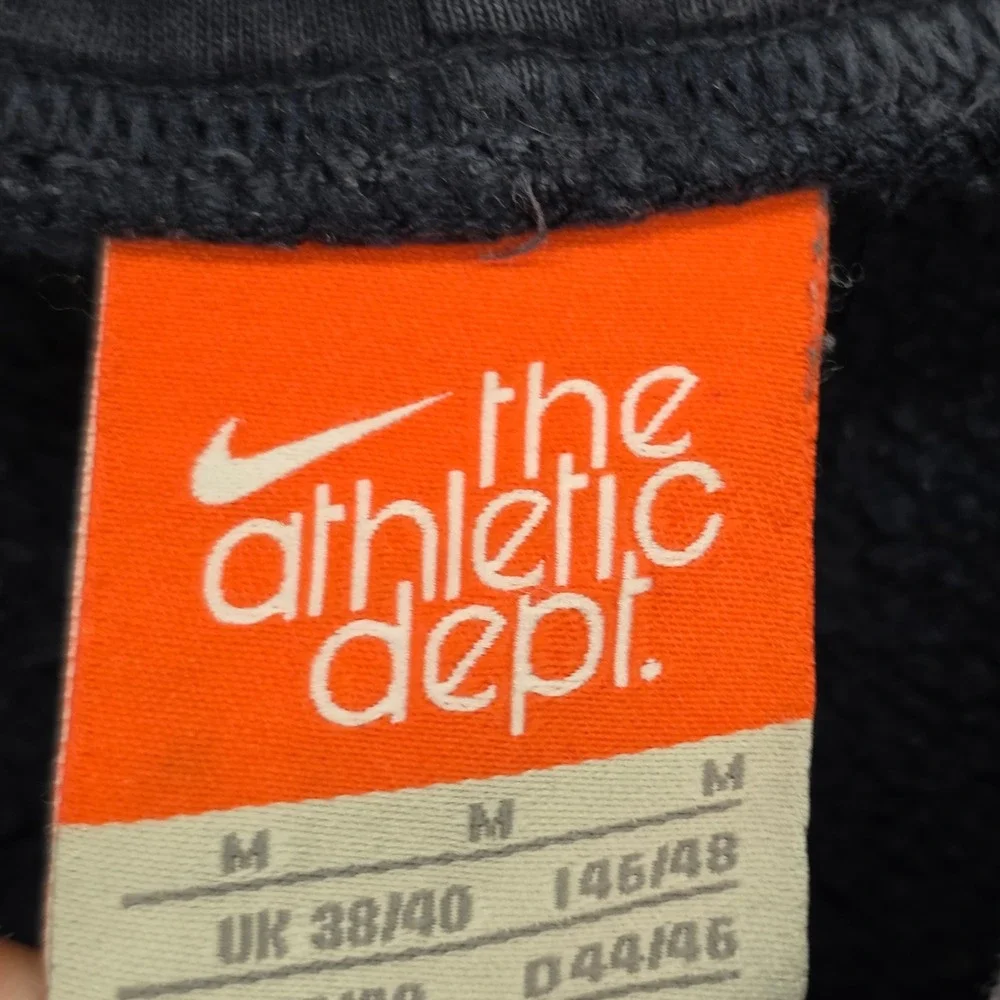 Vtg Nike The Athletic Dept Hoodie Mens Medium Blue Distressed Thrashed Pullover